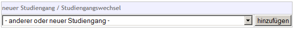 Zuordnung Studierende neuer Studiengang